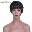 AISI HAIR Synthetic Wigs for Black Women Short Pixie Cut Curly Black Hair
