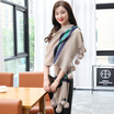 Shanghai stock STORY Of SHANGHAI ladies scarves autumn&winter warm thick shawl army green