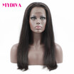 Mydiva 360 Lace Frontal Wig For Black Women 150 Density Pre Plucked Brazilian Straight Human Hair wigs Black 10-22inch Remy