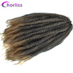18 Afro Marley Braids Hair Crochet Braids Hair Curl Crochet Synthetic Braiding Hair 100gPiece Brown Black Purple Color