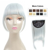 Fashion Clip On Bangs Brown Fringe Hair Extensions Synthetic Hairpieces Clips in Hair Bang False Short Flat Bangs Two Side