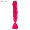 Ishow 24inch Synthetic Braiding Hair Pure Color HighTemperature KanekalonJumbo Braid Hair Extensions Crochet Yaki Texture 1pc100g
