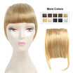Fashion Clip On Bangs Brown Fringe Hair Extensions Synthetic Hairpieces Clips in Hair Bang False Short Flat Bangs Two Side