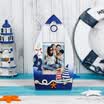 Befon blue photo frame 6 inch picture frame Mediterranean style ocean photo set table European creative photo frame beach beach shell starfish sailboat