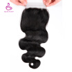 Silkswan Lace Closure Bazilian Body Wave Remy Hair Natural Color 8-20inch Human Hair Free Part 44 Free Shipping