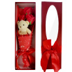 La primera entrega de flores de la flor se elevó 3 caja de regalo de la flor del jabón rojo con el regalo de cumpleaños del regalo de Navidad del oso de oso Regalo del día de San Valentín novia de la novia regalo creativo