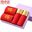 Snow flying in the life of mens big red underwear boyshort cotton socks womens briefs lovers set B2N2W1601 Boxer 2 Fu socks 2 pairs male 175