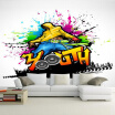 Custom Mural Wallpaper Colorful Music Dance Graffiti Art Wall Painting Bar KTV Living Room Sofa TV Backdrop Wallpaper Murals 3D