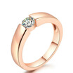 45mm Hearts&Arrows Cubic Zirconia Wedding Ring White Rose Gold Plated CZ Diamond Classical Finger Ring R400