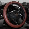 Chi Qin steering wheel cover leather cowhide way Guanlaoke Fox Yinglang Xuan Yi Fu Rui Si Qi Jun set BMW 5 Series Four Seasons 3D Sports Inlay Beige