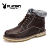 Playboy PLAYBOY men&39s boots warm plus velvet high shoes British casual shoes CX39149M black 41