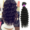 Brazilian Virgin Hair Deep Wave Human Har Wefts Natural Black 100gpcs 100 Unprocessed Brazilian Deep Wave Human Hair Extensions