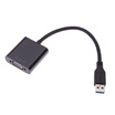 Branch USB30 to VGA Converter USB External Graphics VGA Adapter NotebookDesktop Computer USB Turn Projector LK-UV001 Black