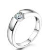 45mm Hearts&Arrows Cubic Zirconia Wedding Ring White Rose Gold Plated CZ Diamond Classical Finger Ring R400