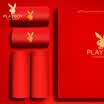 Playboy Mens SpongeBob Briefs Red Chinese Panties Classic China Red Boxer Briefs Mens Socks Gift Boxed Red Panties 2 Red Socks 2 Pairs XXL