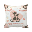 Black Cats Happy Valentines Day Square Throw Pillow Insert Cushion Cover Home Sofa Decor Gift