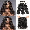 HCDIVA Indian Virgin Hair Body Wave 3 Bundles Lot Natural Black Unprocessed Virgin Raw Hair Body Wavy No Shedding No Tangle