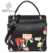 BAFELLI women handbag split leather flower printing trunk shoulder bag for women crossbody bag bolsos mujer women bag 4 colors