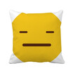 Speechless Yellow Cute Online Chat Emoji Square Throw Pillow Insert Cushion Cover Home Sofa Decor Gift