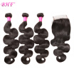 BHF Hair Indian Virgin Hair Body Wave With Lace Frontal Closure 44 8A Unprocessed Virgin Hair