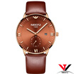 Fashionable Simple Waterproof Watches NIBOSI Wrist Watch Leather Strap Genuine Quartz Wristwatch Brand Men Watch Luxury Casual