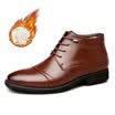 Yi Chi EGCHI shoes are installed high business casual warm&cashmere cotton shoes male 86054 black 44