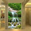 Custom Photo Wallpaper 3D Waterfalls Forest Nature Scenery Murals Living Room Hotel Entrance Background Wall Painting Home Decor