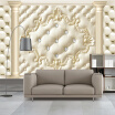 European Style Roman Column Soft Pack 3D Wall Mural Custom Photo Wallpaper Fashion Diamond Luxury Wall Covering Papel De Parede