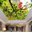 3D Wallpaper For Wall Custom Nature Scenery Wall Covering Green Tree Leaves Ceiling Wall Mural Home Decor Backdrop Wallpaper