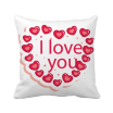 Valentines Day Pink Heart I Love You Square Throw Pillow Insert Cushion Cover Home Sofa Decor Gift