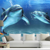 Custom Photo Wallpaper 3D Stereoscopic Mural Bedroom Living Room TV Background Non-woven Printed Wallpaper Marine Dolphin