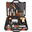 Jimmy home JM-GT80 80 pieces charging drill set 12V lithium battery hand drill home machine repair auto repair repair kits multi-tool kits