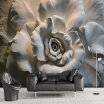 Custom Mural Wallpaper Wall Painting 3D Relief Rose Flower Wallpaper For Living Room Sofa TV Background Wall Mural Home Decor 3D