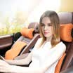 ICAROO I-601093MS-CH Car Headrest Lumbar Set Memory Car Neck Pillow Pillow Car Waist Back Pad Waist Pillow Waist Mat Vital Orange