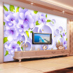 Customized Modern Fashion Style Mural Wallpaper Purple Flowers TV Background Wall Bedroom Wall Paper Designs Home Improvement