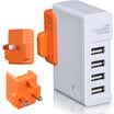 ON HOU1440G Smart 4A Multi-purpose Four USB Travel Adapter Converter Phone Tablet PC Fast Power Green