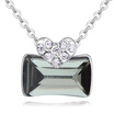 Heart Necklace Square Crystal from Austrian Women Fashion Jewelry Rhinestone Necklace Pendant Bijouterie 27110