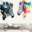 Modern Abstract Art Mural Wallpaper 3D Watercolor Zebra Wall Painting Kids Bedroom Cafe Restaurant Background Wall Papers Decor