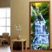 3D Waterfall Forests Mural Wallpaper Living Room Study Classic Photo Wall Mural Door Sticker Home Decor Papel 77cmx200cm