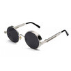 Metal Round Steampunk Sunglasses Men Women Fashion Glasses Brand Designer Retro Frame Vintage Sunglasses High Quality UV400