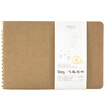 Kinbor medium 80 piece grid stationery notebook kraft paper coil diary hand book cattle DTB40066