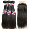 Peruvian Straight With Closure lace front 13x4 Unprocessed Human Hair