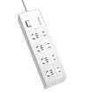 Huntkey pequeño nuevo 803 nuevo estándar nacional diámetro de la línea 10 puerta de protección para niños 8-socket de posición fila enchufe fila zócalo 18 m blanco