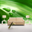 Custom Wall Mural Wallpaper 3D Green Leaf Water Drops Bedroom Living Room Sofa Backdrop Wall Painting Wall Papers Home Decor