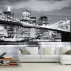 Custom 3D Photo Wallpaper Modern City European And America Night View Manhattan Bridge Living Room Wall Mural Sofa Background