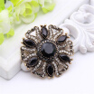 Vintage Women Flower Brooch Pin Turkish Round Corsage Jewelry Resin Antique Arabesque Broches Brooches Ladies Scarf Hijab Pins