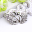 Fashion Women Lovers Swan Brooch Romantic Jewelry Swan Lake Rhinestone Brooches Broches Couple Badges Ladies Lapel Animal Pins