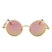 Vintage Women Steampunk Sunglasses Brand Design gold&black sun glasses vintage round circle men glasses UV gafas de sol