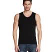 Playboy PLAYBOY Summer Breathable Mens Vest Solid Color Cotton Wide Shoulder V-neck Vest Tights Sports Bottoming Vest Black L