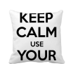 Quote Keep Calm And Use Your Brain Square Throw Pillow Insert Cushion Cover Home Sofa Decor Gift